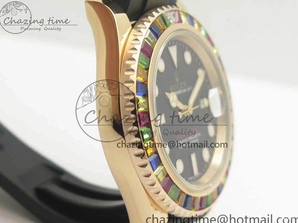 Noob Extra Edition (Free Black Strap) Yacht-Master Rubber 904L On Strap 116695SATS 40 Best 1:1 Case 1231